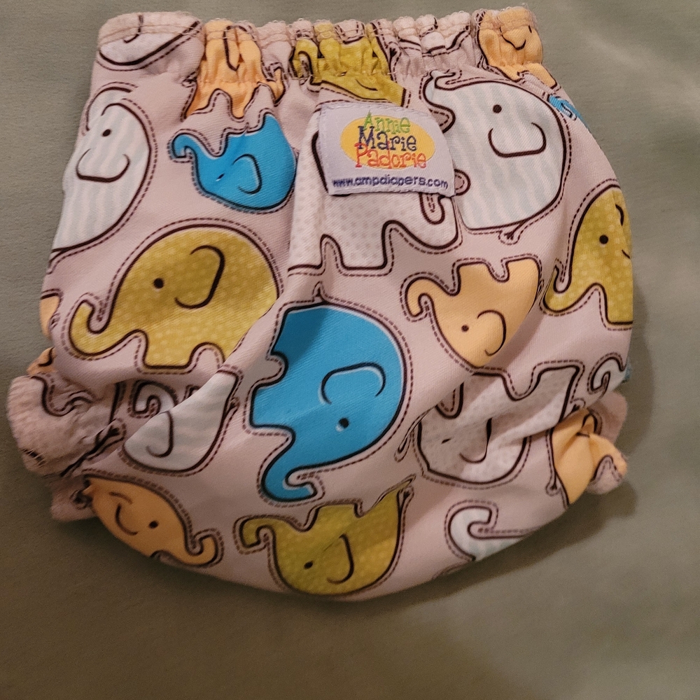 Anne Marie Elephant Print Diaper Cover